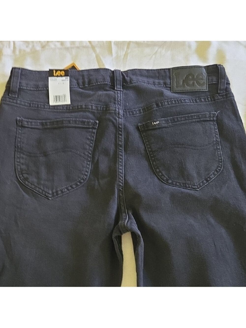 Lee Black Straight Leg Denim Jeans with Branded Tag - Picture 5 of 7